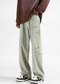 AtomicLook® Red Stripe Baggy Jeans