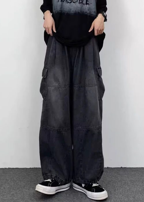 AtomicLook® Oversize Baggy-Pocket Jeans