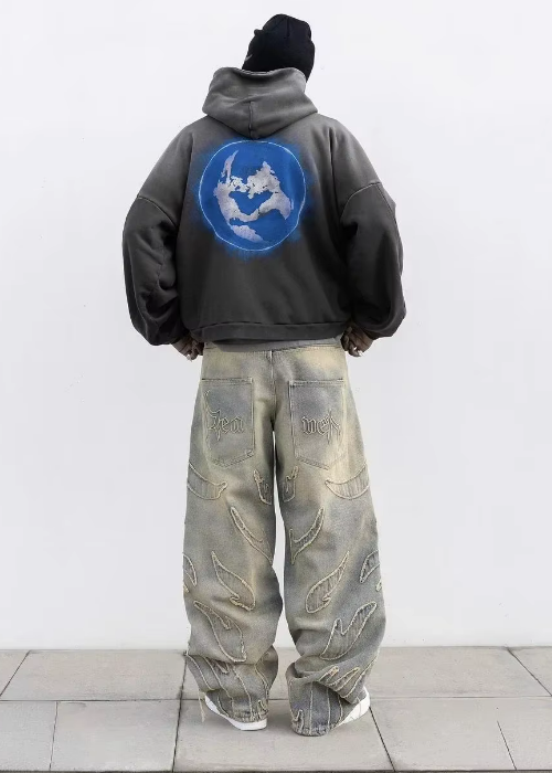 AtomicLook® Fire Baggy Jeans