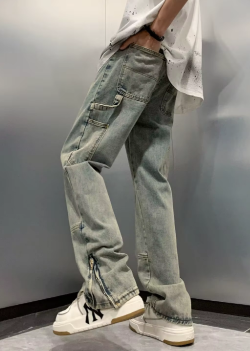 AtomicLook® Zip Baggy Jeans