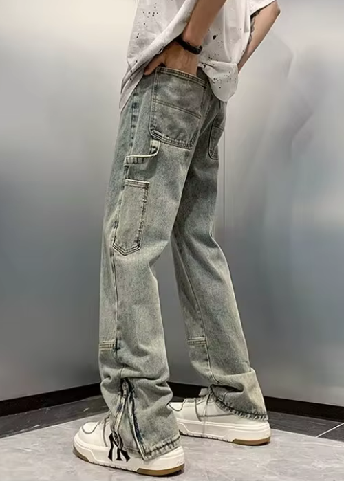 AtomicLook® Zip Baggy Jeans